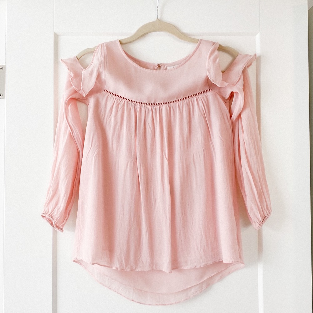 EVER NEW MELBOURNE Pink Cold Shoulder Blouse